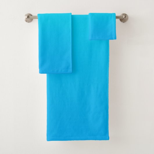 Blauwe kleurverloop bad handdoek (Insitu)