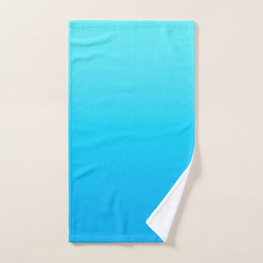 Blauwe kleurverloop bad handdoek (Handdoek)