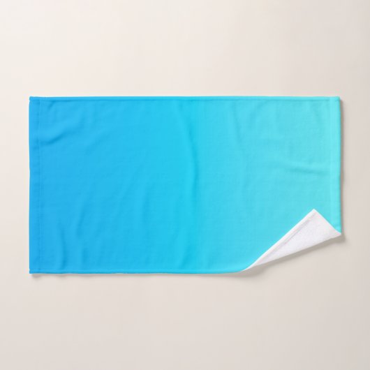 Blauwe kleurverloop bad handdoek (Handdoek)