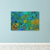 Blauwe Klif Chrysocolla Canvas Afdruk (Insitu (Houten vloer))