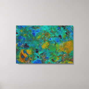 Blauwe Klif Chrysocolla Canvas Afdruk