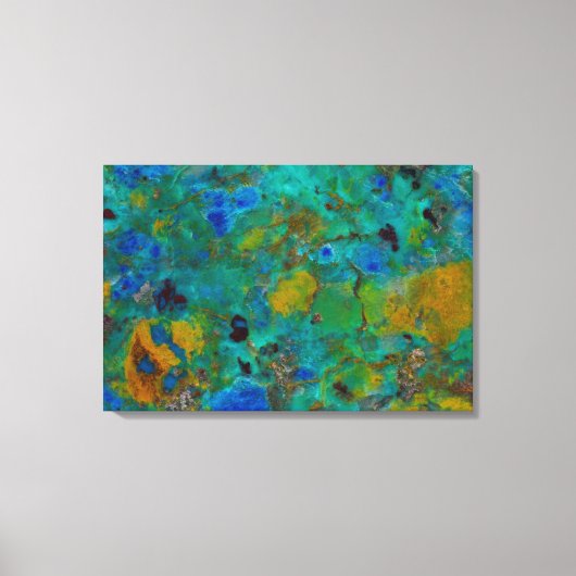 Blauwe Klif Chrysocolla Canvas Afdruk (Voorkant)