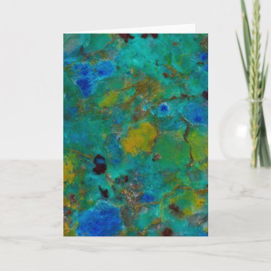 Blauwe Klif Chrysocolla Kaart (Voorkant)