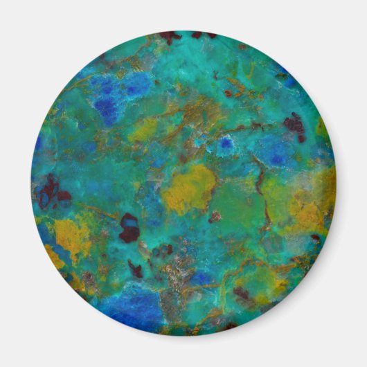 Blauwe Klif Chrysocolla Magneet (Voorkant)