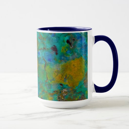 Blauwe Klif Chrysocolla Mok (Rechts)