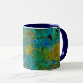 Blauwe Klif Chrysocolla Mok (Voorkant rechts)