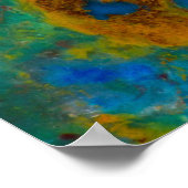 Blauwe Klif Chrysocolla Poster (Hoek)