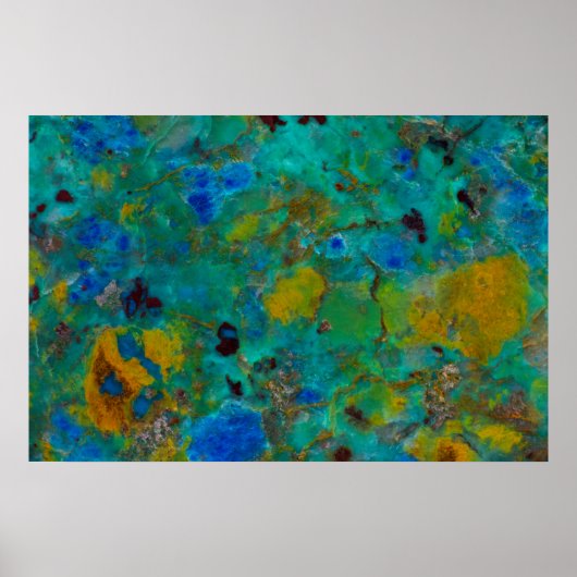 Blauwe Klif Chrysocolla Poster (Voorkant)