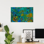 Blauwe Klif Chrysocolla Poster (Thuiskantoor)