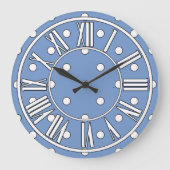 Blauwe klok met witte Stippen (Voorkant)