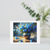 Blauwe klokbloemen, briefkaart (Staand voorkant)