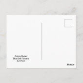 Blauwe klokbloemen, briefkaart (Achterkant)