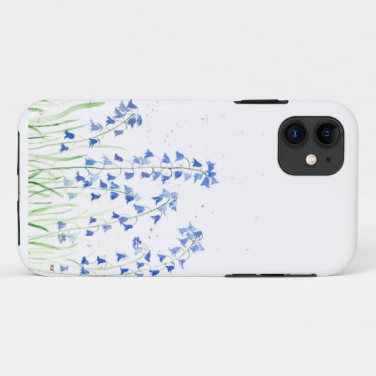Blauwe klokjes blauwe bloemen lente Case-Mate iPhone case (Achterkant (horizontaal))
