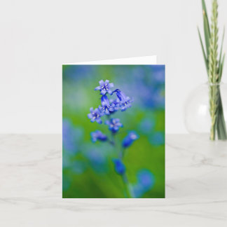 Blauwe klokjes bloem Wenskaart Bedankkaart