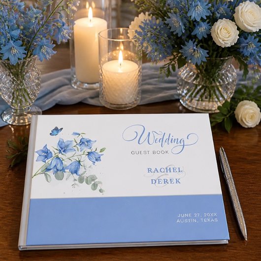 Blauwe Klokjes Bruiloft Gastenboek