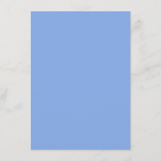 Blauwe Klokjes Bruiloftsmenu Menu (Achterkant)