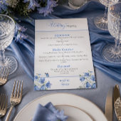 Blauwe Klokjes Bruiloftsmenu Menu