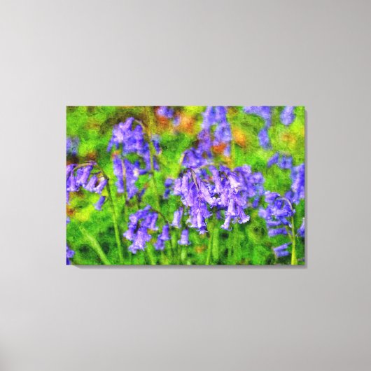Blauwe klokjes canvas afdruk (Voorkant)