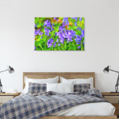 Blauwe klokjes canvas afdruk (Insitu (Slaapkamer))