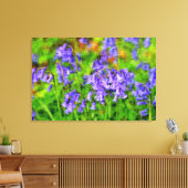 Blauwe klokjes canvas afdruk (Insitu (Woonkamer))