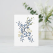 Blauwe klokjesbloem briefkaart (Staand voorkant)