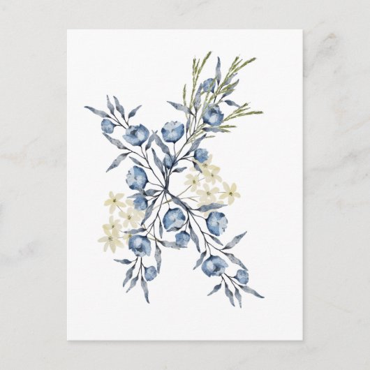 Blauwe klokjesbloem briefkaart (Voorkant)