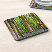 Blauwe klokken in de lente bier onderzetter (Linkerzijde)