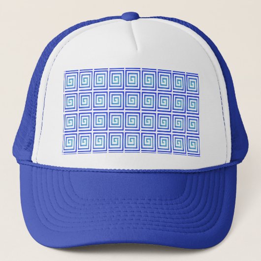 blauwe knipperen trucker pet (Voorkant)