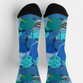 Blauwe Knit 1 Parelschotel 1 Sokken (Top)