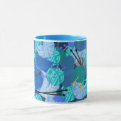 Blauwe Knit 1 Pearl 1 Mok (Midden)