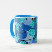 Blauwe Knit 1 Pearl 1 Mok (Voorkant links)