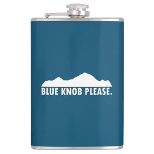 Blauwe knop alstublieft heupfles