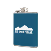 Blauwe knop alstublieft heupfles (Links)