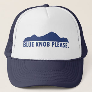 Blauwe knop alstublieft trucker pet