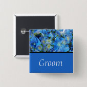 blauwe knop voor brandkranen vierkante button 5,1 cm (Voorkant /achterkant)