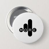 Blauwe knop voor financiële vrijheid ronde button 7,6 cm (Voorkant /achterkant)