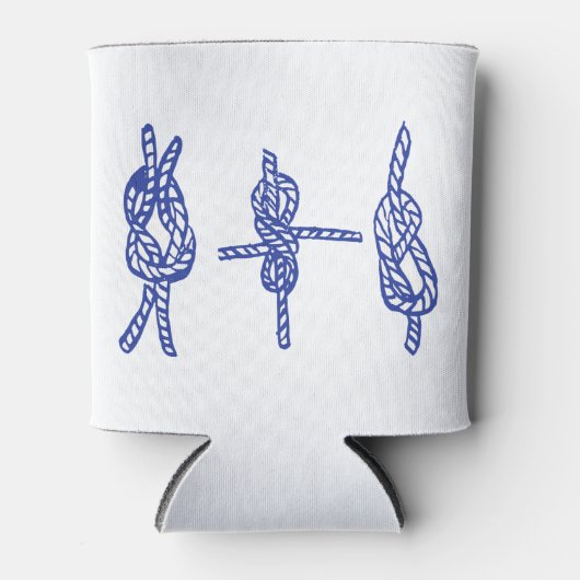 Blauwe knopen blikjeskoeler (Voorkant)