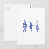 Blauwe knoppen briefkaart (Voorkant / Achterkant)
