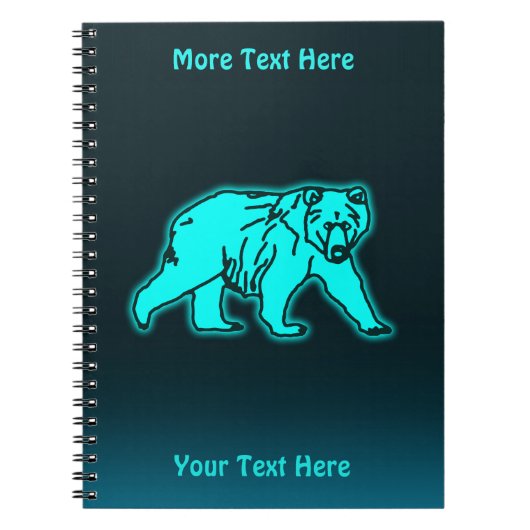 Blauwe Kodiakbeer Notitieboek (Voorkant)