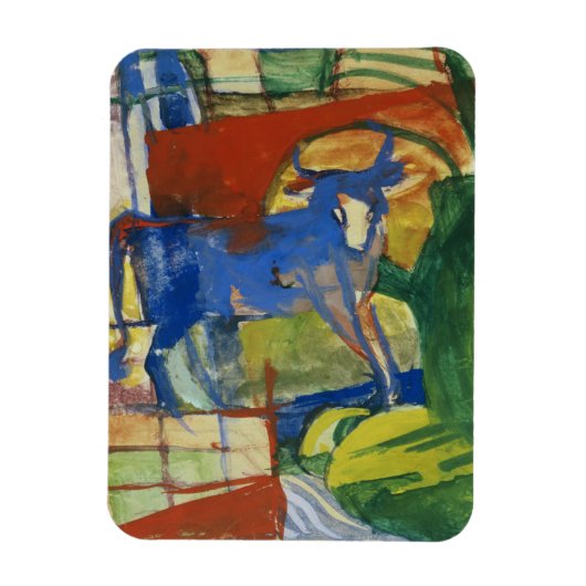 Blauwe Koe, 1914 (tempera op papier) Magneet (Verticaal)