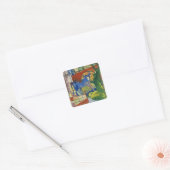 Blauwe Koe, 1914 (tempera op papier) Vierkante Sticker (Envelop)