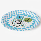 Blauwe koe eerste Bord op jaarpapier (Gekanteld)