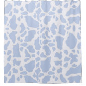 Blauwe koe vlekken dierprint patroon douchegordijn (Voorkant)