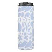 Blauwe koe vlekken dierprint patroon thermosbeker (Achterkant)