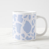 Blauwe koe vlekken dierprintpatroon grote koffiekop (Rechts)