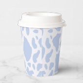 Blauwe koeienvlekken dierprintpatroon papieren bekers (Rechts)