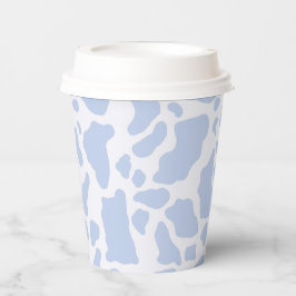 Blauwe koeienvlekken dierprintpatroon papieren bekers
