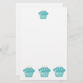 Blauwe koekjes briefpapier (Voorkant / Achterkant)