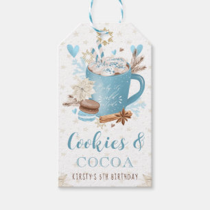 Blauwe Koekjes en Cacaoverjaardagsfeestje Cadeaulabel