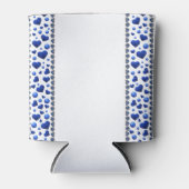 Blauwe koelbox van het glitterhart blikjeskoeler (Voorkant)